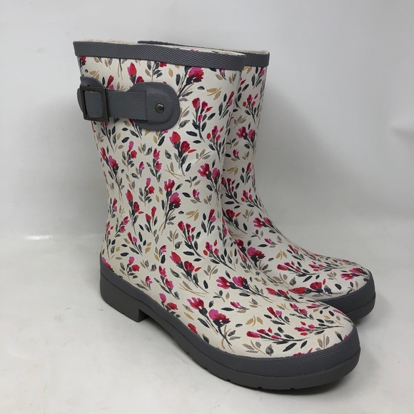 chooka floral rain boots